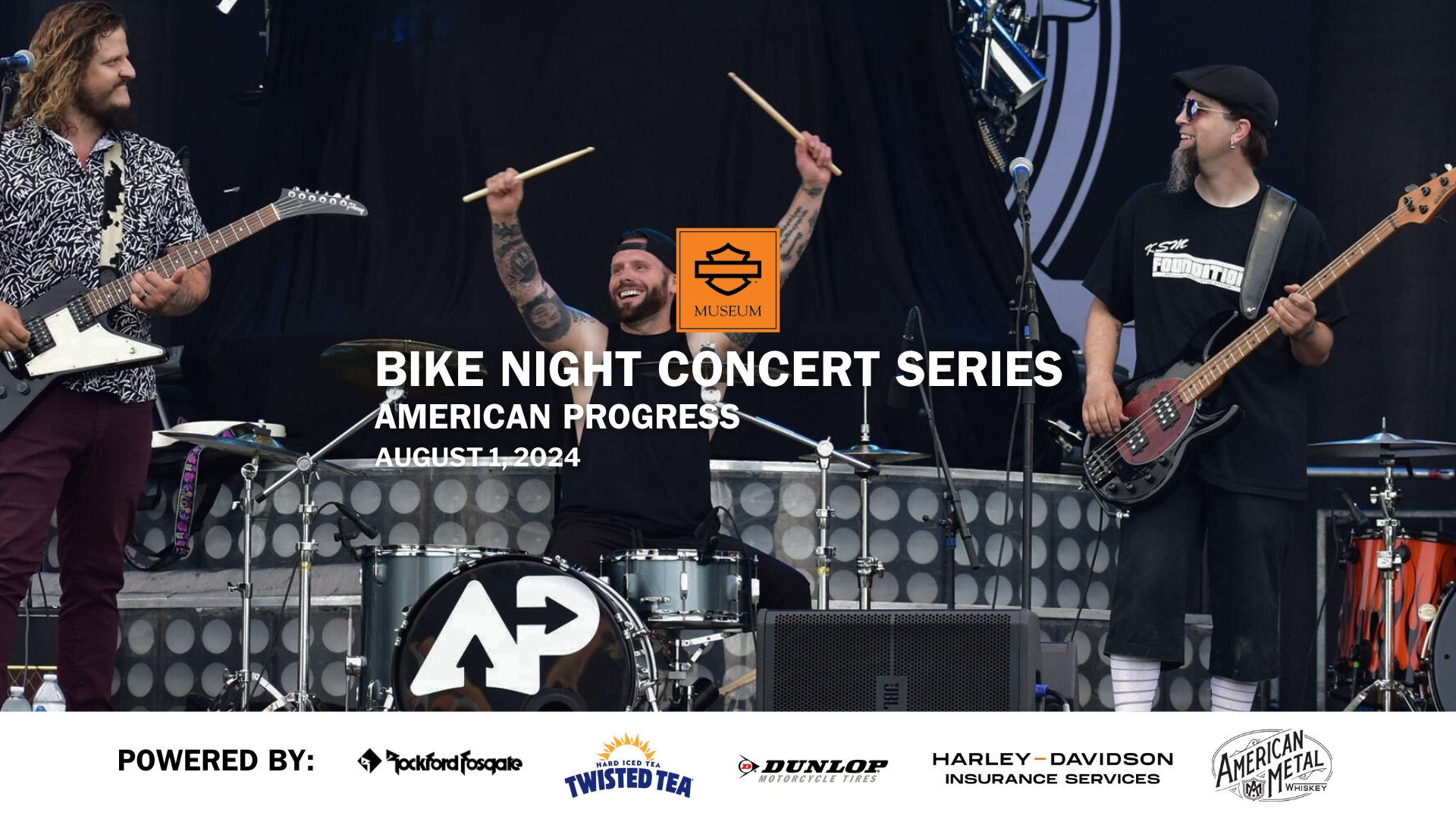 H-D Museum Bike Night Featuring American Progress | ACA Entertainment ...